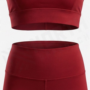 Ensemble de yoga imprimé deux pièces personnalisé pour femmes grandes tailles, soutien-gorge de sport sans couture, leggings, vêtements de sport, tenue de fitness, équipement de sport - Product Image 5