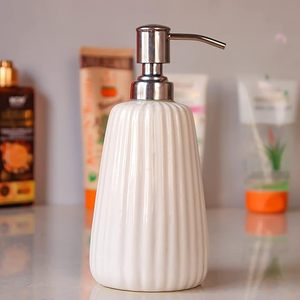 Dispensador de Jabón Líquido de Cerámica para Baño, 500 ml, Botella Multiusos para Loción y Desinfectante, para Lavabo y Fregadero de Cocina - Product Image 4