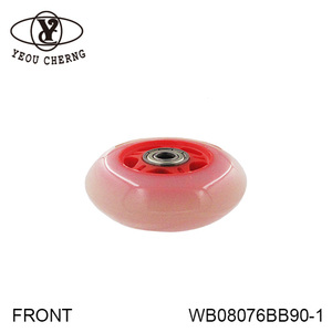 Red Ice Skate <b>Wheel</b> Front Roller <b>Plastic</b> Skate <b>Wheel</b> With Bearing 6mm Bore Single Row for Ice Sports - Product Image 4