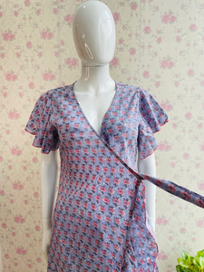 Vestido de verano transpirable con estampado de bloques a mano de alta calidad - Product Image 6