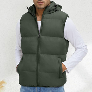 <b>Mens</b> Outdoor Puffer <b>Vest</b> Sleeveless Jacket Lightweight Warm Quilted Winter Bodywarmer Custom Logo Clothing Supplier - Product Image 3