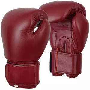 Guantes de Boxeo Profesionales de Cuero Vacuno al por Mayor, Guantes de Sparring de Venta Caliente para Entrenamiento de Boxeo, 14 oz, Antideslizantes, con Cordones - Product Image 1