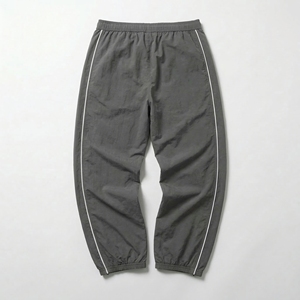 กางเกงวอร์มลายทางสีเทา | กางเกงวิ่งแถบข้างกางเกงวอร์มสตรีทแวร์ทรงโอเวอร์ไซส์ | ผู้ผลิต OEM ตามสั่ง - Product Image 2