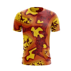 Maillot de football imprimé camouflage pour homme, col rond, manches courtes, polyester respirant, personnalisable avec le nom de l'équipe - Product Image 1