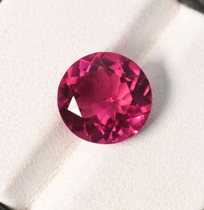 Rubellite พลอยพลอยพลอยทัวร์มาลีนแบบเจียระไนขนาด7มม. 8มม. 9มม. 10มม. พลอยอัญมณีทรงหลวมสำหรับทำเครื่องประดับ - Product Image 1