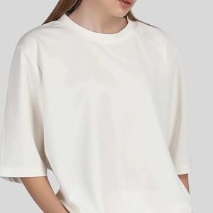 T-shirts de sport en spandex pour femmes, personnalisables avec logo, respirants, pour l'été, vente en gros, vêtements de sport en vrac. - Product Image 3