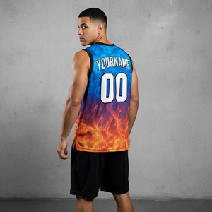 Uniforme de basket-ball sans manches respirant, antibactérien, grande taille, impression par sublimation personnalisée, 100% polyester, évacuation de l'humidité - Product Image 3