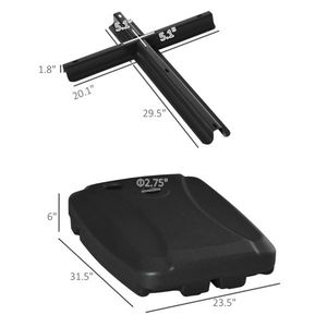 Base per Ombrellone da Giardino in Acciaio Inox 3M Quadrato per Patio, Ristorante, Hotel, Spiaggia, Piscina - Nuovo Stile con Telaio in Acciaio Quadrato - Product Image 3