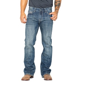Jeans pour hommes personnalisés, de haute qualité, confortables, style streetwear, design logo, coupe bootcut, surdimensionnés, effet délavé à l'acide - Product Image 2