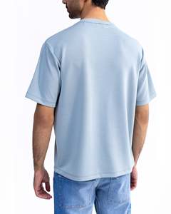 เสื้อยืดผู้ชายดีไซน์ใหม่ เสื้อยืดผู้ชายปากีสถาน เสื้อยืดคอตตอนคุณภาพสูงสั่งทำพิเศษ เสื้อยืดคอกลมสีฟ้าอ่อนสำหรับผู้ชาย รับผลิตแบบ OEM พร้อมสกรีนโลโก้ - Product Image 6