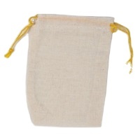 Bolsa de muselina de algodón orgánico personalizada bolsa de maquillaje de lona ecológica con logotipo impreso para cosméticos y regalos - Product Image 4