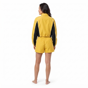 <b>Women</b>’s Custom Nylon Tracksuit Set OEM Logo <b>Windbreaker</b> Jacket with Shorts - Product Image 5