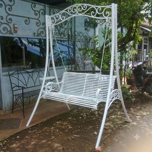 Hot-Dip Galvanized Wrought Iron Victorian Garden <b>Swing</b> <b>Chair</b> Handmade Heavy Duty Metal Patio <b>Swing</b> Bench 2 Person Outdoor - Product Image 3