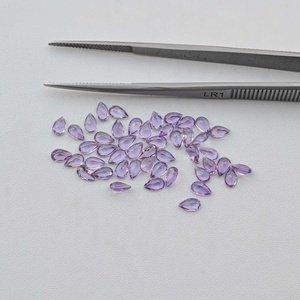 AAA Grade 4mm 6mm naturel brésil améthyste à facettes en forme de poire pierre précieuse en vrac haute violet améthyste pierre tendance bijoux vente - Product Image 3