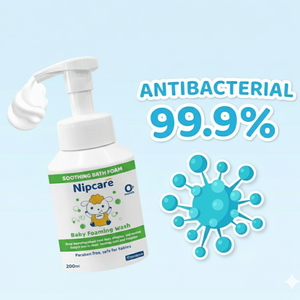 Mousse nettoyante pour bébé de qualité supérieure, nettoie efficacement les zones de changes de couches pour les bébés de 0 à 12 mois, réduit les symptômes d'irritation, 1-2 ans - Product Image 1