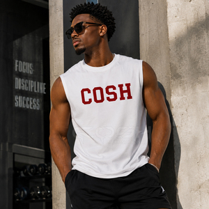 Custom Logo <b>Mens</b> Sleeveless T Shirt 100% Cotton Oversized Gym Tank <b>Top</b> Premium <b>Muscle</b> Shirt Breathable Casual Fitness Streetwear - Product Image 4