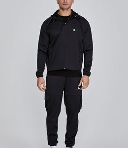 Survêtements pour hommes, ensembles de survêtements personnalisés en deux pièces, en polyester et coton, avec logo personnalisé, survêtements de sport pour hommes - Product Image 1