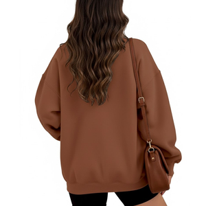 Sweat-shirt pour femme respirant imprimé sur mesure, nouvelle collection 2026, coupe oversize tendance, en vente en ligne - Product Image 2