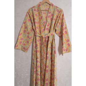 Bata Kimono de Algodón con Estampado Floral para Mujer, Estilo Boho, Hecha a Mano, Ligera, para Descansar, Regalo de Cumpleaños - Product Image 5