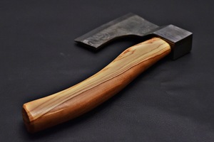 Handmade Damascus Steel 11" Wood Spilitting <b>Viking</b> Bearded <b>Axe</b> with Olive Wood Handle Outdoor Camping Daily Carry <b>Axe</b> OEM ODM - Product Image 4