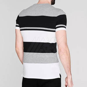 T-shirt imprimé pour homme en coton 100% coupe ample, meilleur matériau, prix de gros abordable, contraste de couleurs - Product Image 4