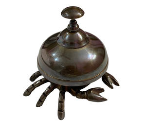 Antique Cast Aluminum Desk Bell <b>Crab</b> Design Decorative Service Bell Vintage Table Bell Hotel Restaurant Reception <b>Decor</b> - Product Image 3
