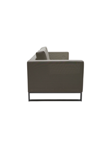 Sofá Cuadrado Moderno de Tres Plazas, Tapizado en Cuero PU, Respaldo Firme de Espuma, Brazos Rectos, Patas de Metal, Muebles para Sala de Estar - Product Image 4