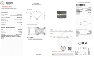 Sélection de luxe - Diamant de laboratoire CVD de 2,51 carats, taille princesse, avec certificat IGI, couleur D, clarté VVS1, idéal pour une bague de promesse - Product Image 2