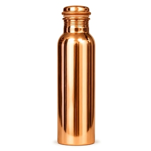 Bouteille d'eau en cuivre antique martelé à texture ponctuée, gourde en cuivre pur étanche, idéale pour les boissons ayurvédiques et sportives – Vente en gros - Product Image 5