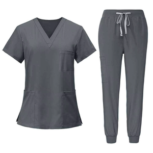 Low Price Polyester Cotton Breathable Fabric Hospital Nursing <b>Scrub</b> <b>Set</b> Ready for Ship Uniform Multi Cargo <b>Scrub</b> Pants in Stock - Product Image 5