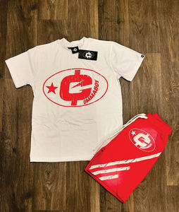 Conjunto de 2 Piezas de Camiseta de Algodón 100% Tejido con Pantalones Cortos, Color Sólido, Verano 2026, Camiseta Casual de Cuello Redondo con Pantalones Cortos - Product Image 4