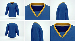 Nueva Camiseta de Hockey sobre Hielo Personalizada al por Mayor, Uniforme de Equipo Sublimado, 100% Poliéster, Transpirable, de Secado Rápido, Logotipo Personalizado OEM - Product Image 4