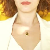 Collier pendentif œil de tigre ovale en argent sterling 925 plaqué or 14 carats, certifié IGI, design unique, bijou élégant, cadeau pour femme - Product Image 6