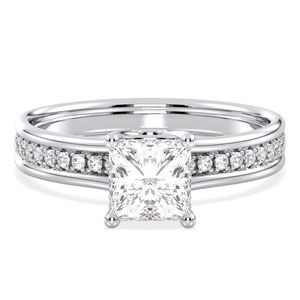 Bagues de fiançailles solitaires en argent sterling 925 et moissanite REYES, prix d'usine, pour femmes, plaquées or rose 14 carats, bijoux classiques - Product Image 6