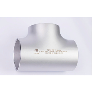 Raccord en T égal en acier inoxydable, norme ASME B16.9 A SA403, rond et lisse, résistant à la corrosion, haute pression, garantie d'un an - Product Image 1