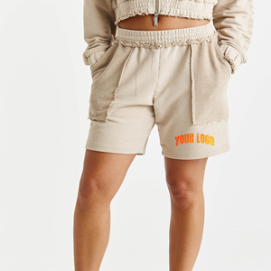 Pantalones Cortos Deportivos de Verano para Mujer, de Secado Rápido, Transpirables, de Algodón French Terry, Corte Regular, con Botones, Venta al Por Mayor - Product Image 1