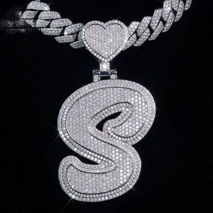 Collar de Moissanita Vintage para Hombre con Cadena de Plata de Ley Chapada en Oro de 14K, Certificado IGI - Product Image 3