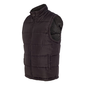 Gilet matelassé pour garçons, couleur noire, doudoune à fermeture éclair, trois poches zippées, manteaux épais, gilet matelassé pour hommes - Product Image 4