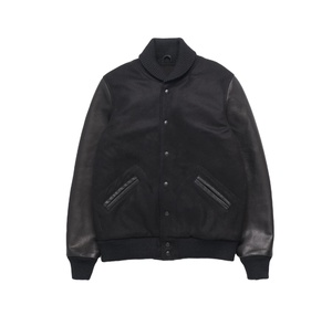 Veste de baseball en laine de haute qualité pour hommes, avec manches en cuir, en laine mérinos et broderie chenille, vente en gros - Product Image 1