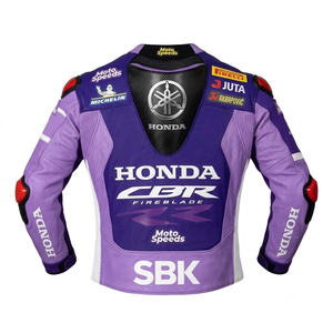 Veste de course Leon Haslam WSBK Zonda personnalisée en cuir de kangourou MotoCP homologuée CE, veste professionnelle pour homme/Chaqueta - Product Image 2