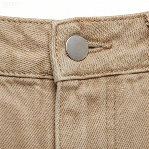 Women's <b>Khaki</b> Pencil Skirt Knee-Length Solid Color Cotton Bamboo Fiber Casual Style With Pocket Regular Waistline - Product Image 6
