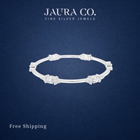 Bracelet classique en argent 925 de luxe fait main avec motif floral rond taille brillant et sertissage griffe, bijoux de mariage pour femme