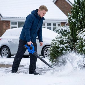 Souffleur de feuilles électrique sans fil 20V avec chargeur de batterie, 2 vitesses, pour l'entretien des pelouses au printemps et le nettoyage des feuilles - Product Image 3