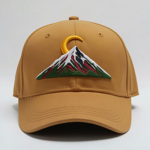Gorra de Béisbol Bordada con Diseño de Montaña en el Panel Frontal, Gorra de 6 Paneles, Unisex, Informal, para Uso en Exteriores, Cierre Ajustable, Talla Adulto - Product Image 1