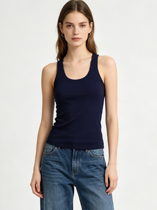 Débardeur Femme Tendance Sans Manches Été Doux Respirant Extensible Décontracté Coupe Ajustée Basique Vêtements de Gros - Product Image 5