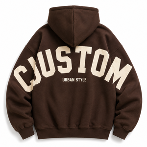 Wholesale Custom Urban Style Teal <b>Drop</b> Shoulder Hoodies Oversized Heavyweight Cotton Unisex Pullover <b>Back</b> Lettering Print Tops - Product Image 4