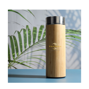 Natural Bamboo Water Bottles Eco Friendly Reusable Drink Bottle Sustainable Wooden Bottle for Travel Outdoor and Daily Use - Product Image 1