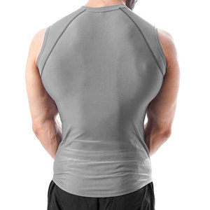 Top Deportivo de Compresión sin Mangas con Cuello Redondo de Secado Rápido para Yoga y Gimnasio, Fabricado con Spandex y Nailon, Venta al Por Mayor - Product Image 3