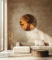 Reloj de Pared Colgante de Cuarzo Art Deco con Diseño de Río de Ámbar Báltico, Recién Llegado, con Agujas de 12 Horas, Hecho a Mano con Madera y Resina, Regalo de Boda