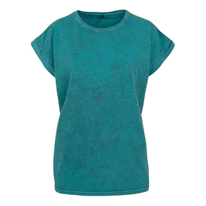 Camiseta de mujer con efecto acid wash, diseño vintage, tacto suave, costuras duraderas, corte relajado, ideal para usar en cualquier temporada. - Product Image 5